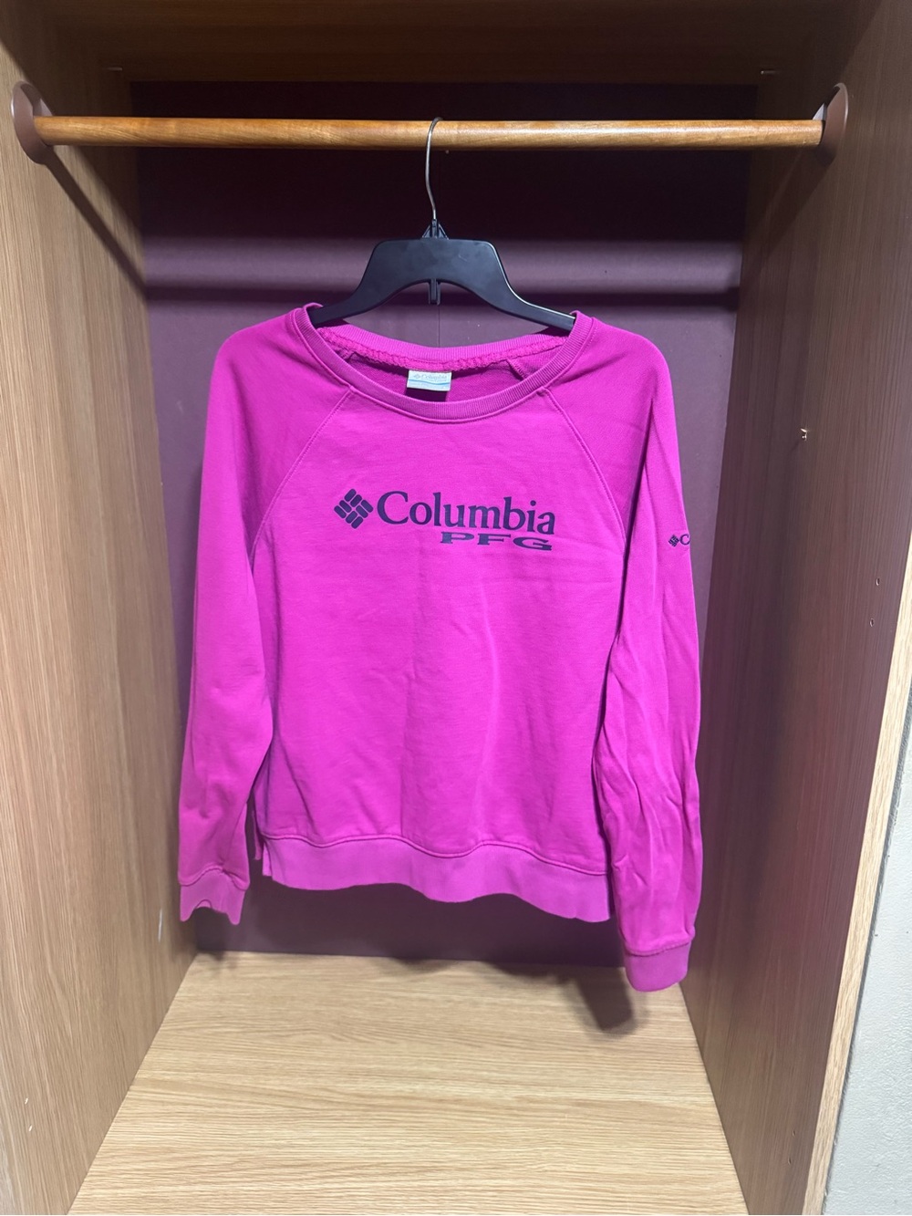 Columbia PFG Pink Logo Crewneck Sweatshirt Women’s Size Large